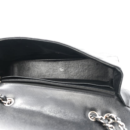 Chanel Caviar Quilted Jumbo Single Flap Black 5 of 9