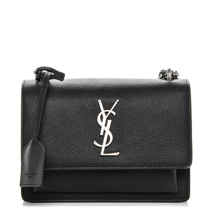 Saint Laurent Grained Calfskin Small Monogram Sunset Black 1 of 6