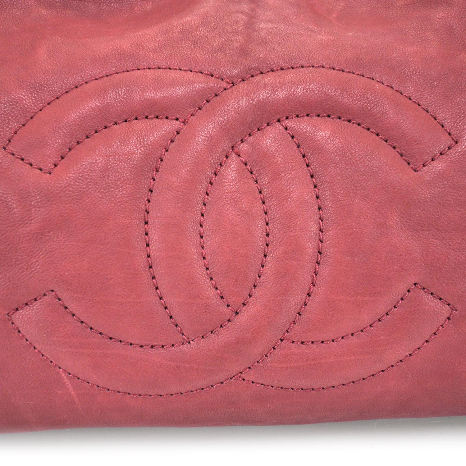 Chanel Leather Modern Chain Tote Red 7 of 11