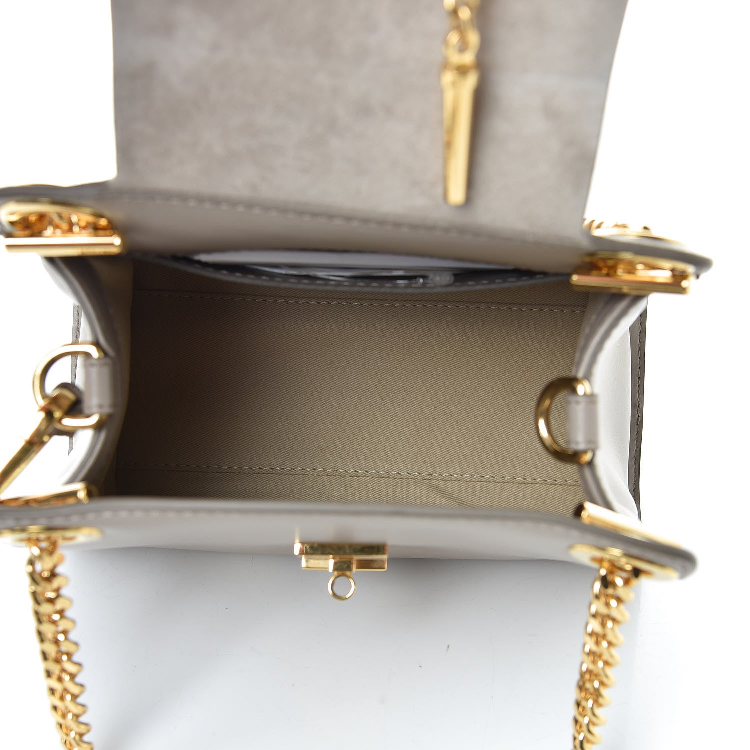 Chloe Shiny Calfskin Mini Annie Shoulder Bag Motty Grey 5 of 9