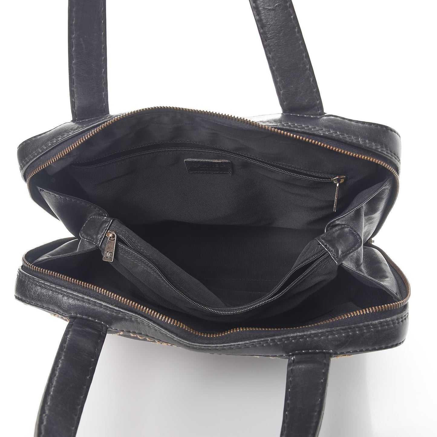Calfskin Contrast Stitch Surpique Bowler Black