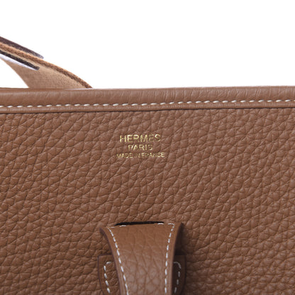 Hermes Taurillon Clemence Evelyne III PM Gold 6 of 11