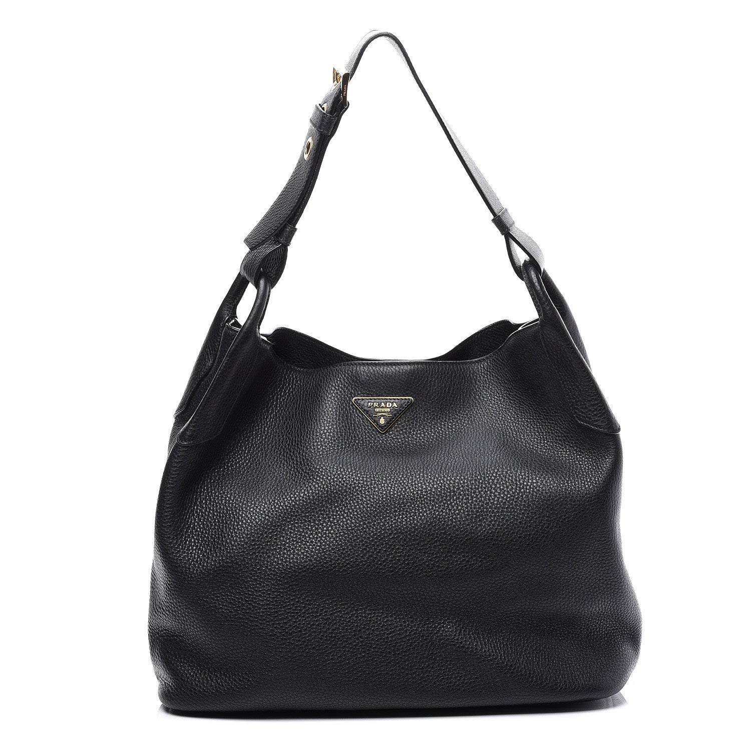 Prada Vitello Daino Hobo Black 1 of 10