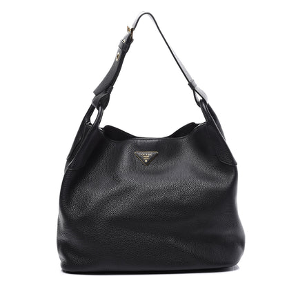 Prada Vitello Daino Hobo Black 1 of 10