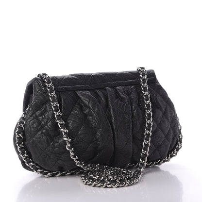 Chanel Washed Lambskin Quilted Mini Chain Around Flap Black 3 of 10