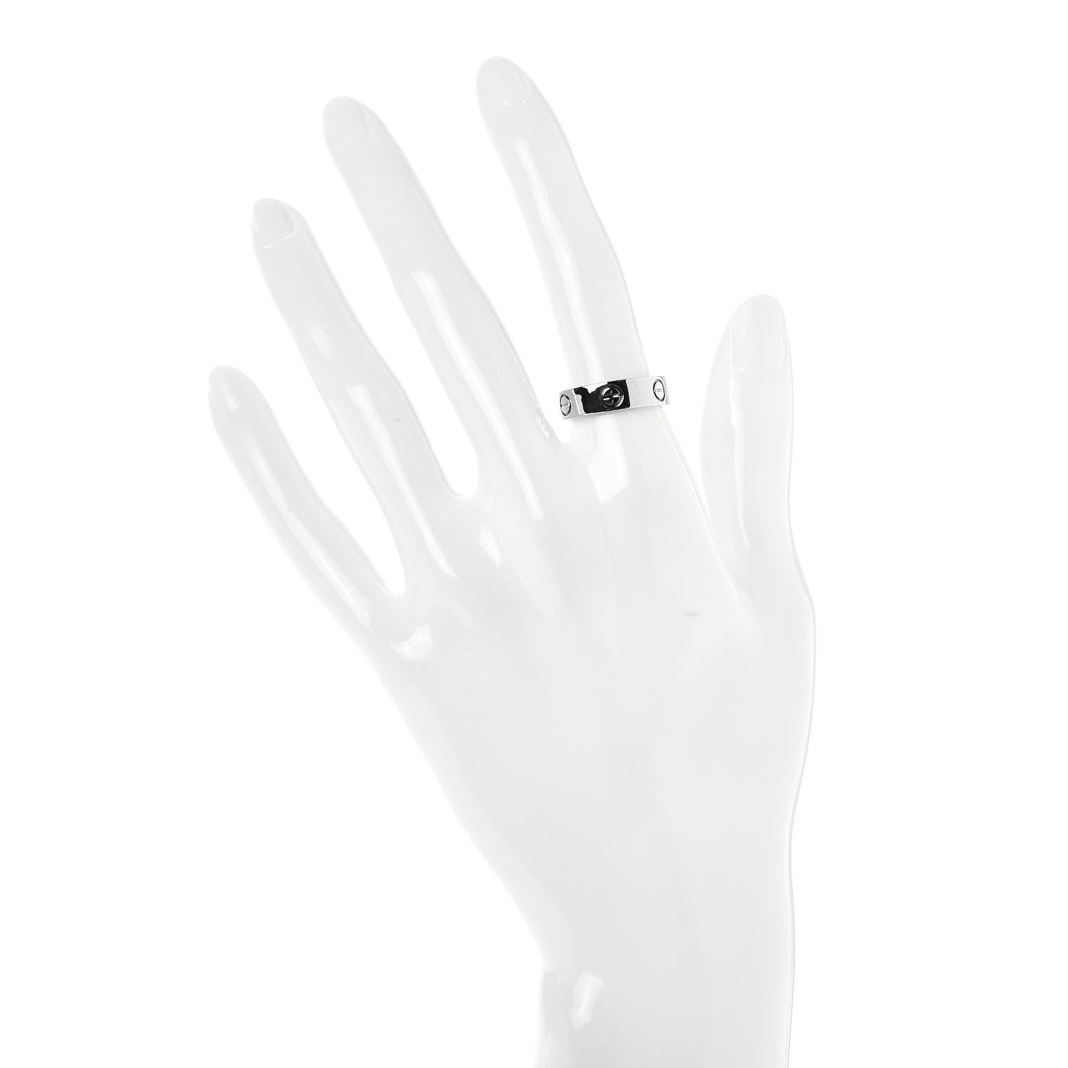 Cartier 18K White Gold 5.5mm LOVE Ring 52 6 2 of 5