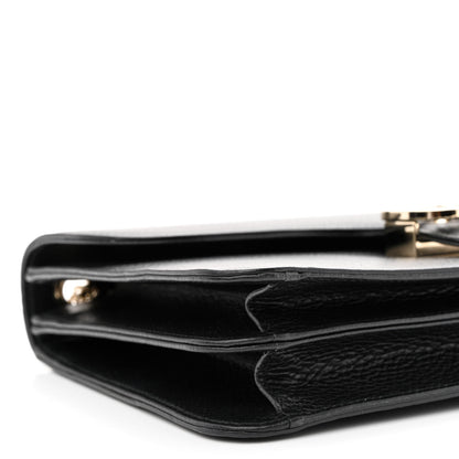 Gucci Dollar Calfskin Interlocking G Shoulder Bag Black 9 of 10