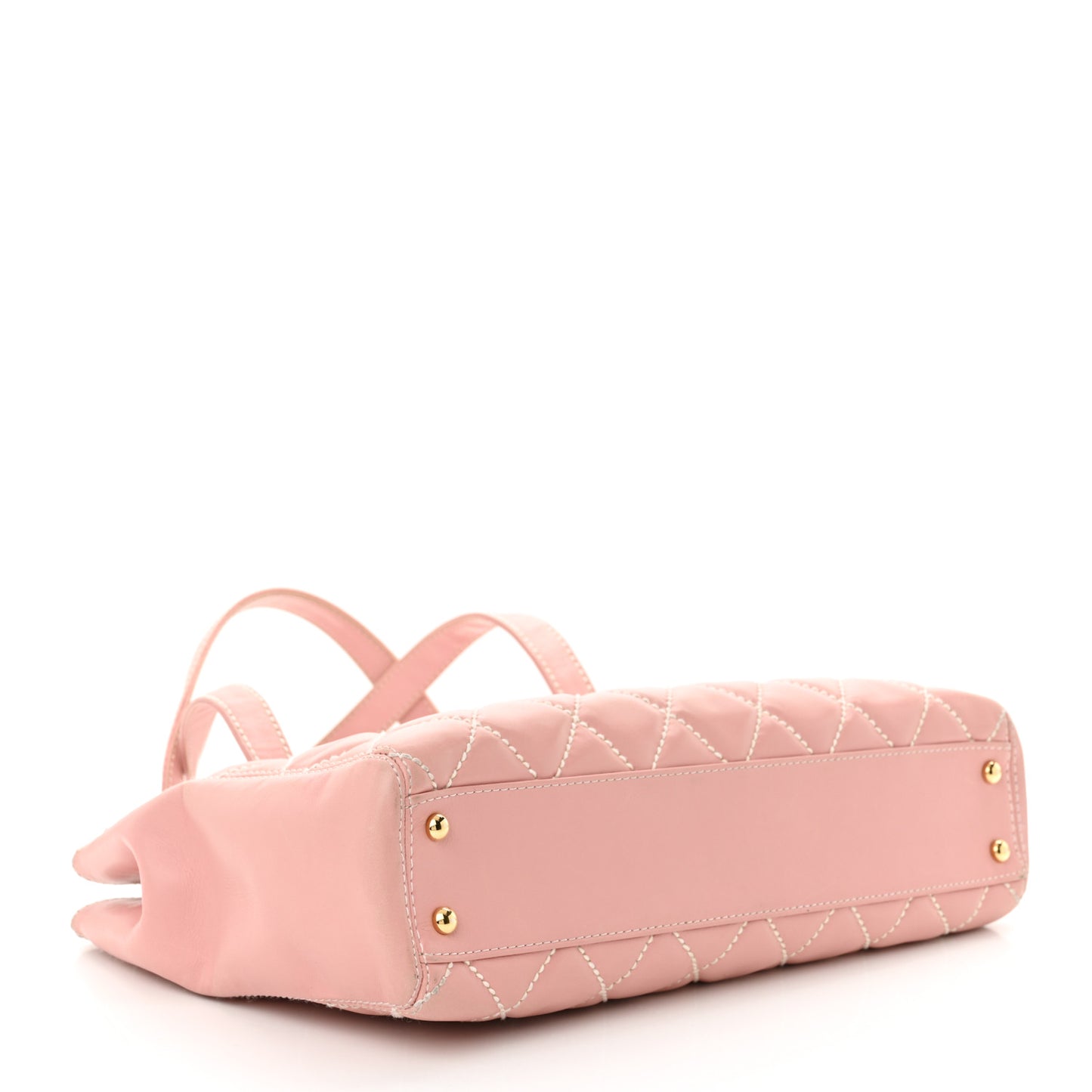 Calfskin Wild Stitch Tote Pink
