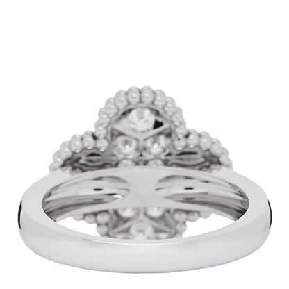 Van Cleef & Arpels 18K White Gold Diamond Vintage Alhambra Ring 50 5.25 4 of 6
