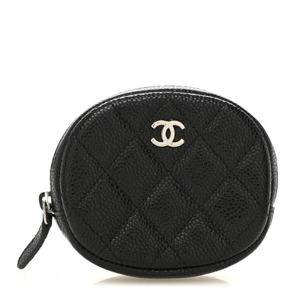 Chanel Caviar Quilted Zip Around Classic Coin Purse Black 1 of 7