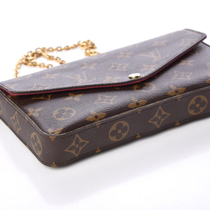 Louis Vuitton Monogram Pochette Felicie Chain Wallet Fuchsia 8 of 9