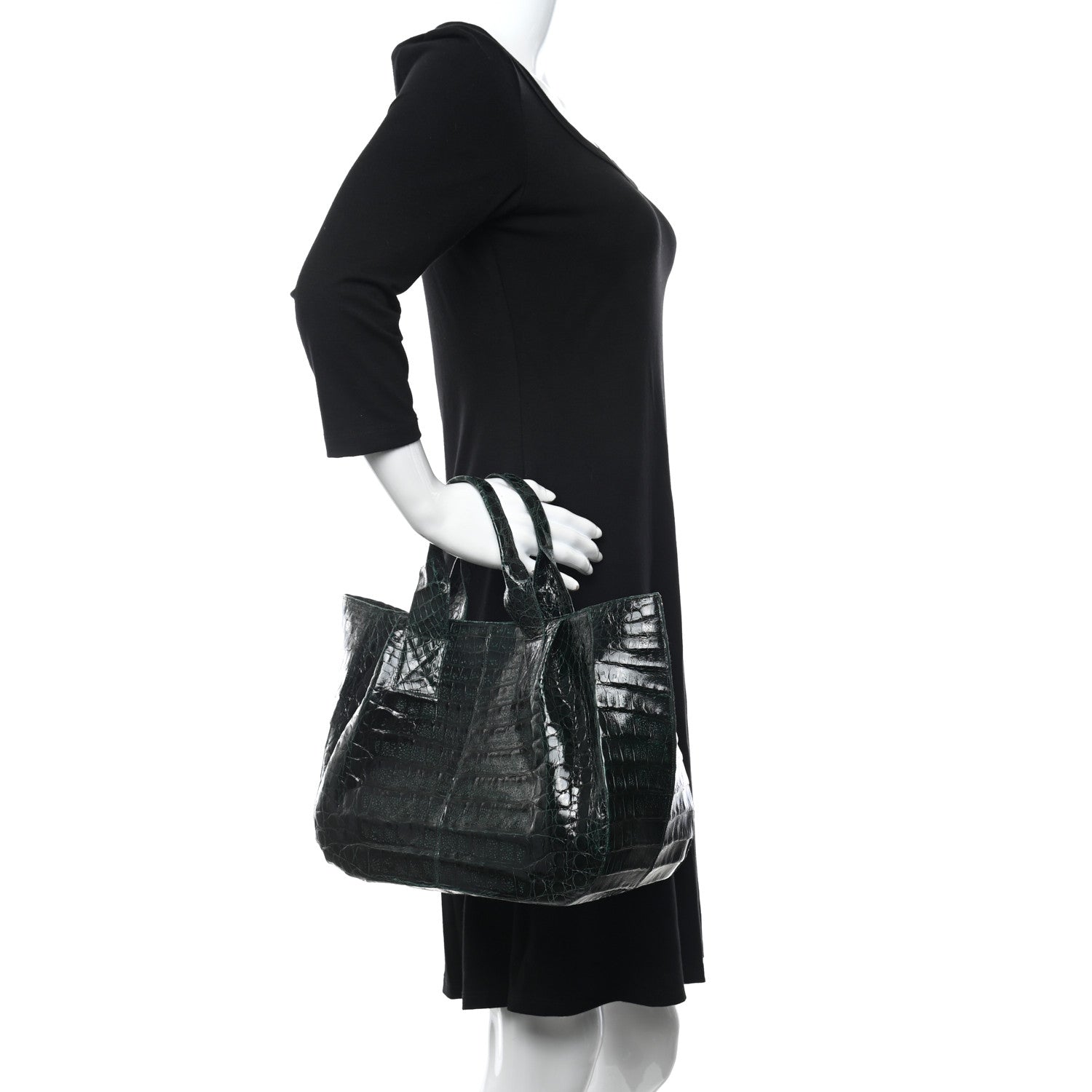 Nancy Gonzalez Crocodile Tote Green 2 of 12
