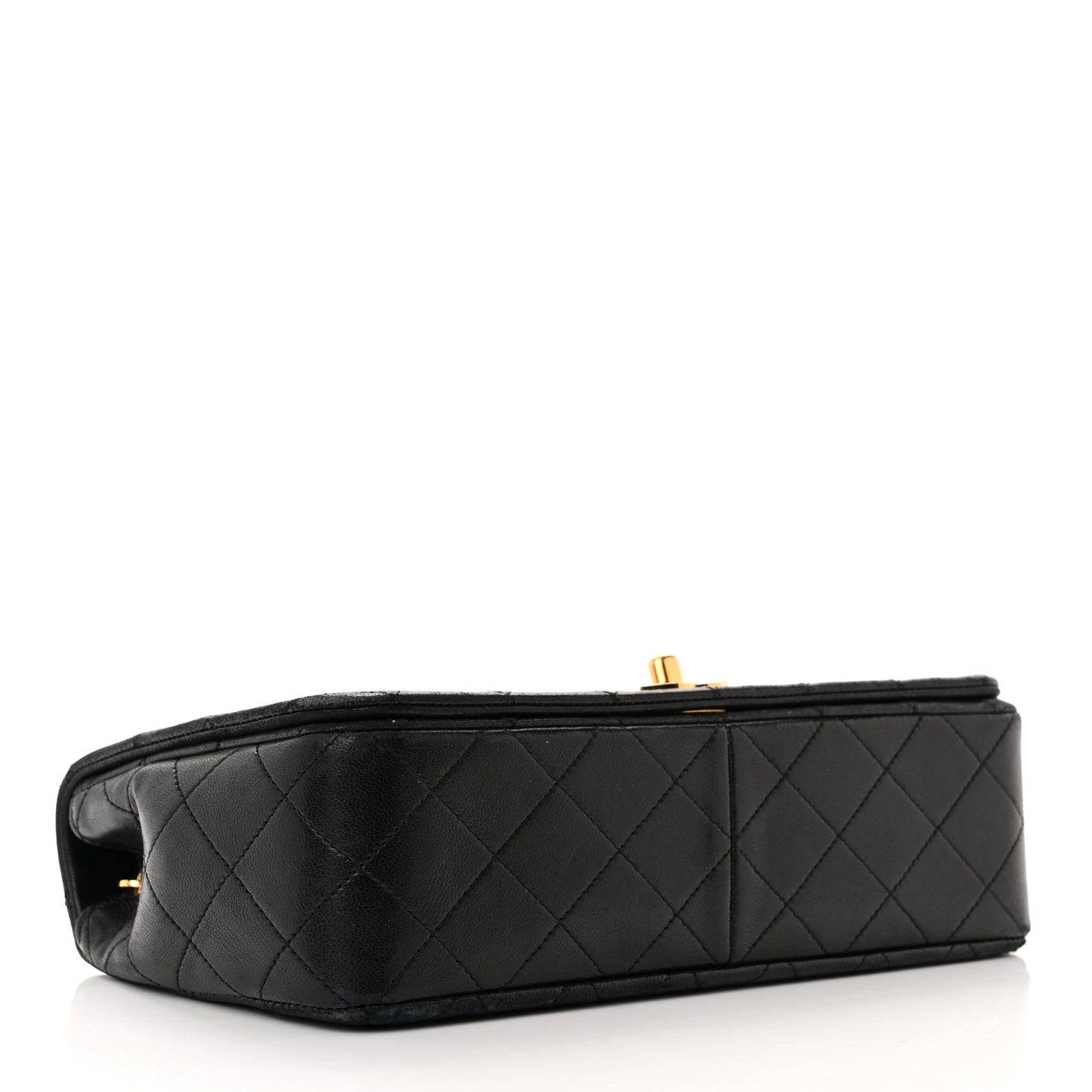 Lambskin Quilted Small Single Flap Black