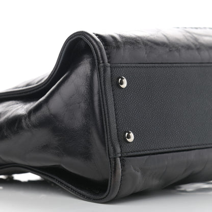 Chanel Glazed Calfskin Small Deauville Tote Black 9 of 11