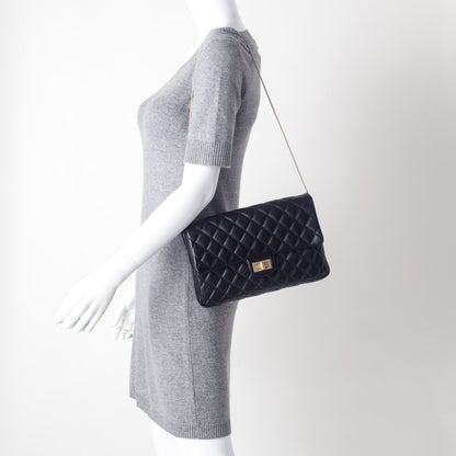Chanel Lambskin Reissue 2.55 Clutch Black 2 of 9