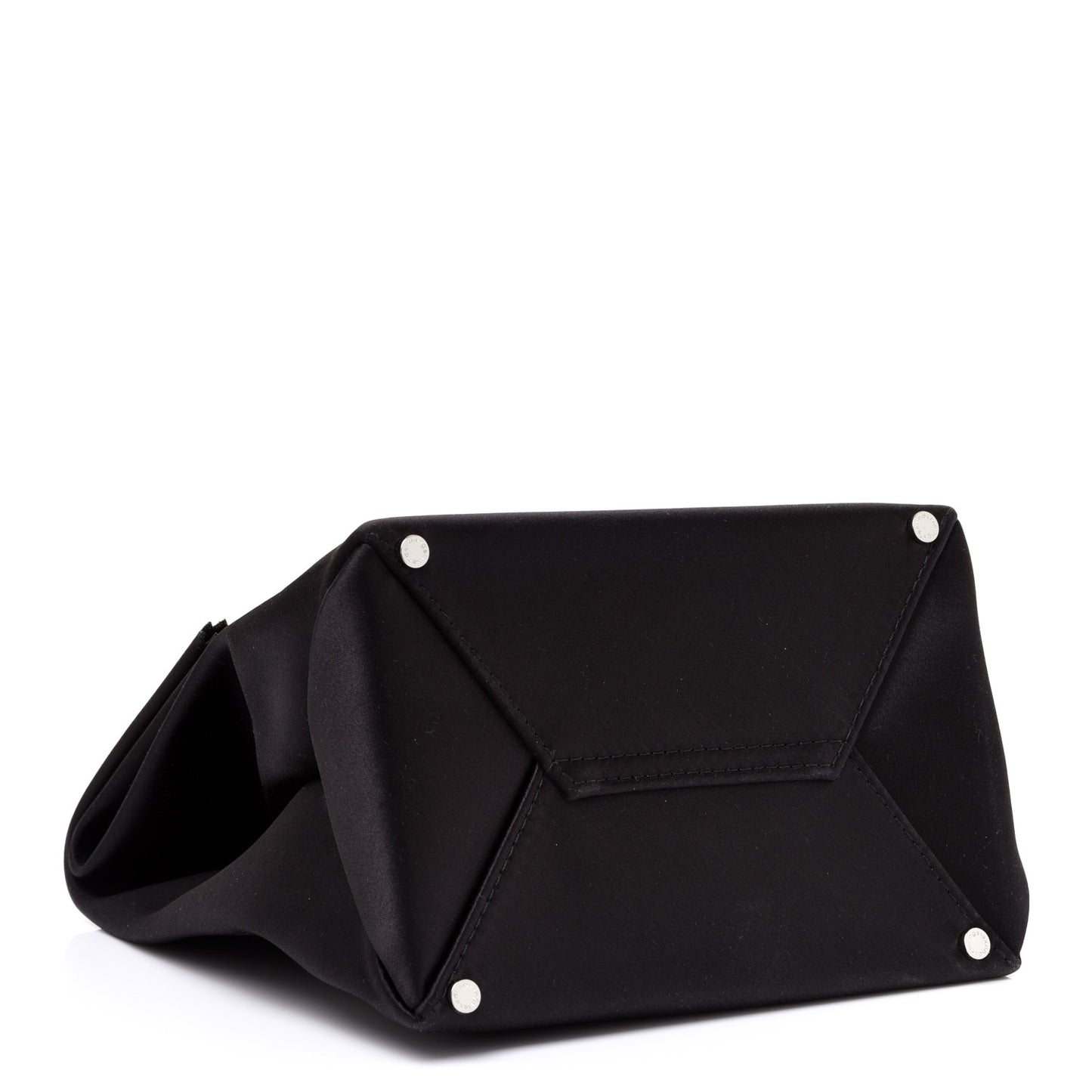 Satin Lunch Bag Clutch Black