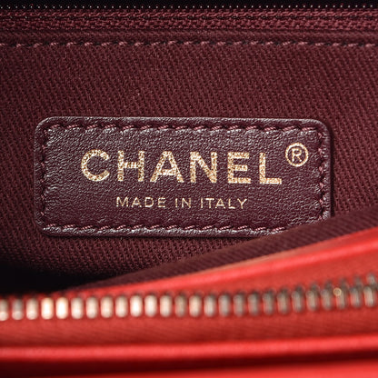 Chanel Shiny Sheepskin Quilted Small Trapezio Flap Red 8 of 10