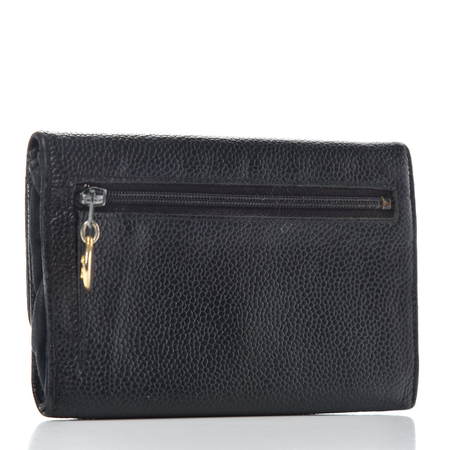 Caviar CC Timeless Flap Wallet Black