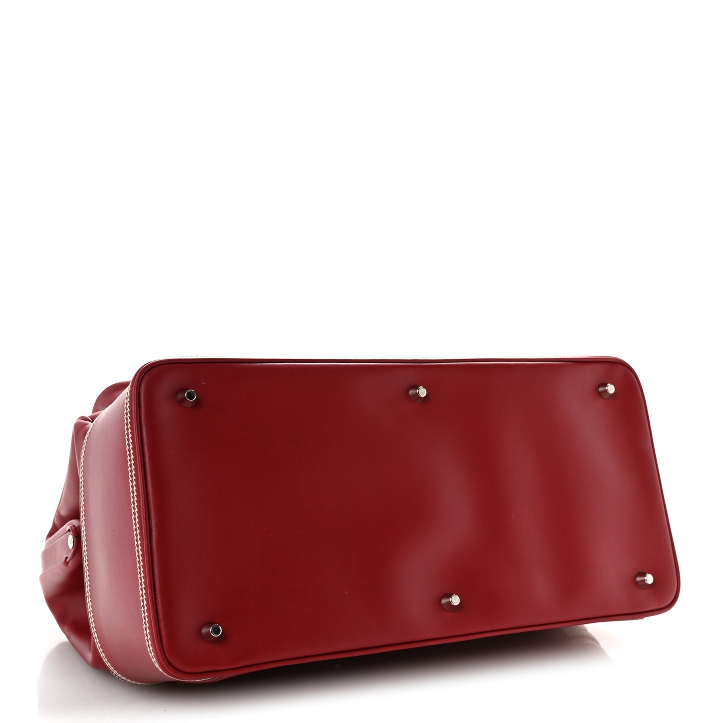 Calfskin Large Detective Satchel Rouge Bordeaux