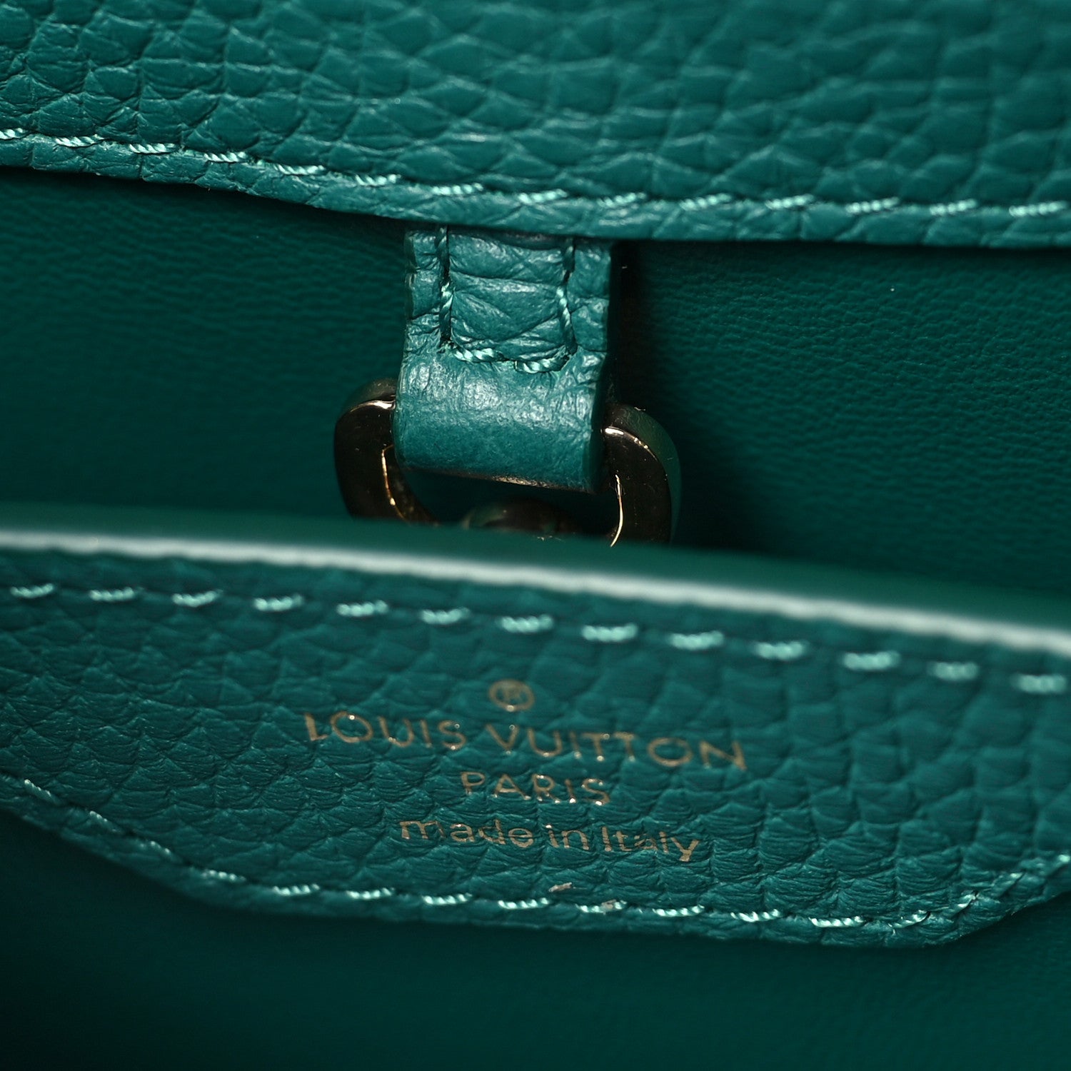 Louis Vuitton Taurillon Capucines BB Emerald 6 of 9
