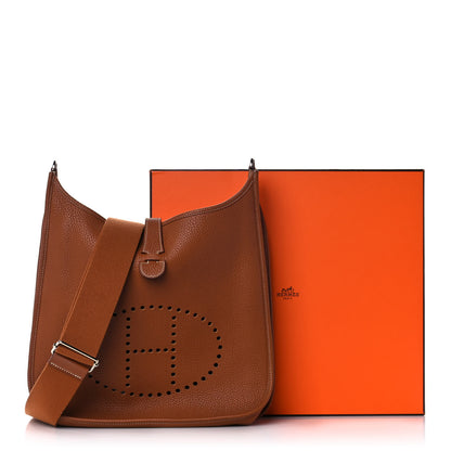 Hermes Taurillon Clemence Evelyne III GM Gold 15 of 15
