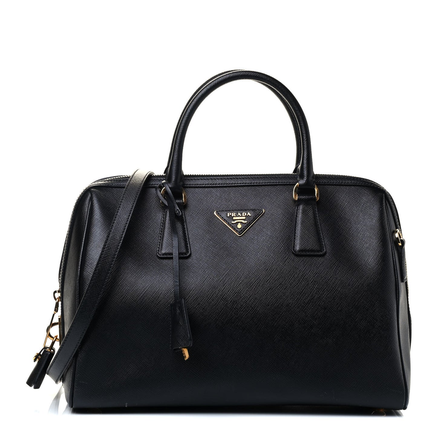 Saffiano Lux Bowler Black