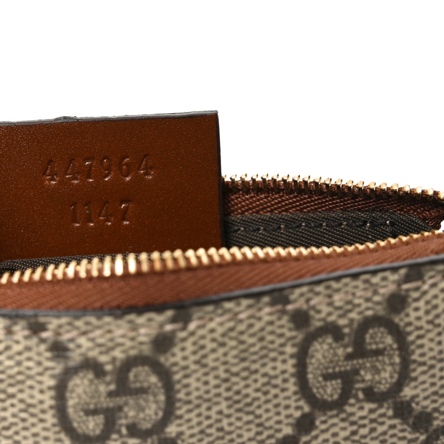 Gucci GG Supreme Monogram Key Case Beige Ebony Cuir 7 of 7
