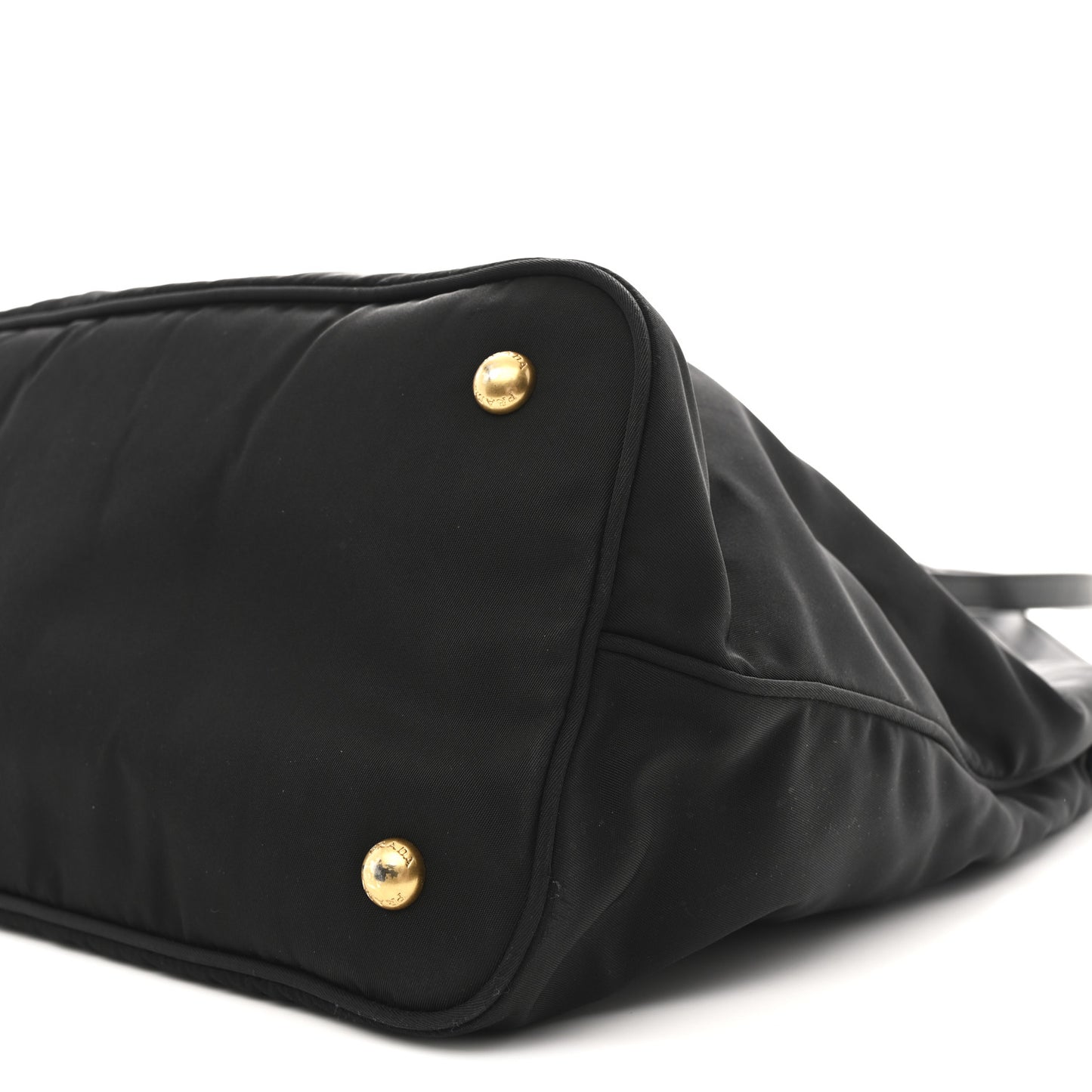 Tessuto Nylon Soft Calfskin Tote Black