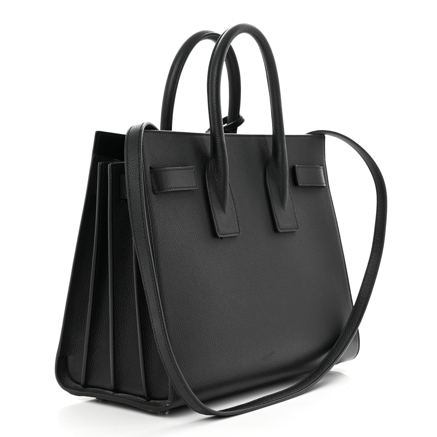 Saint Laurent Grained Calfskin Small Sac De Jour Black 3 of 13