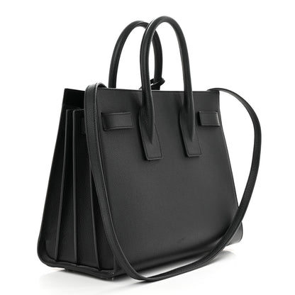 Saint Laurent Grained Calfskin Small Sac De Jour Black 3 of 13