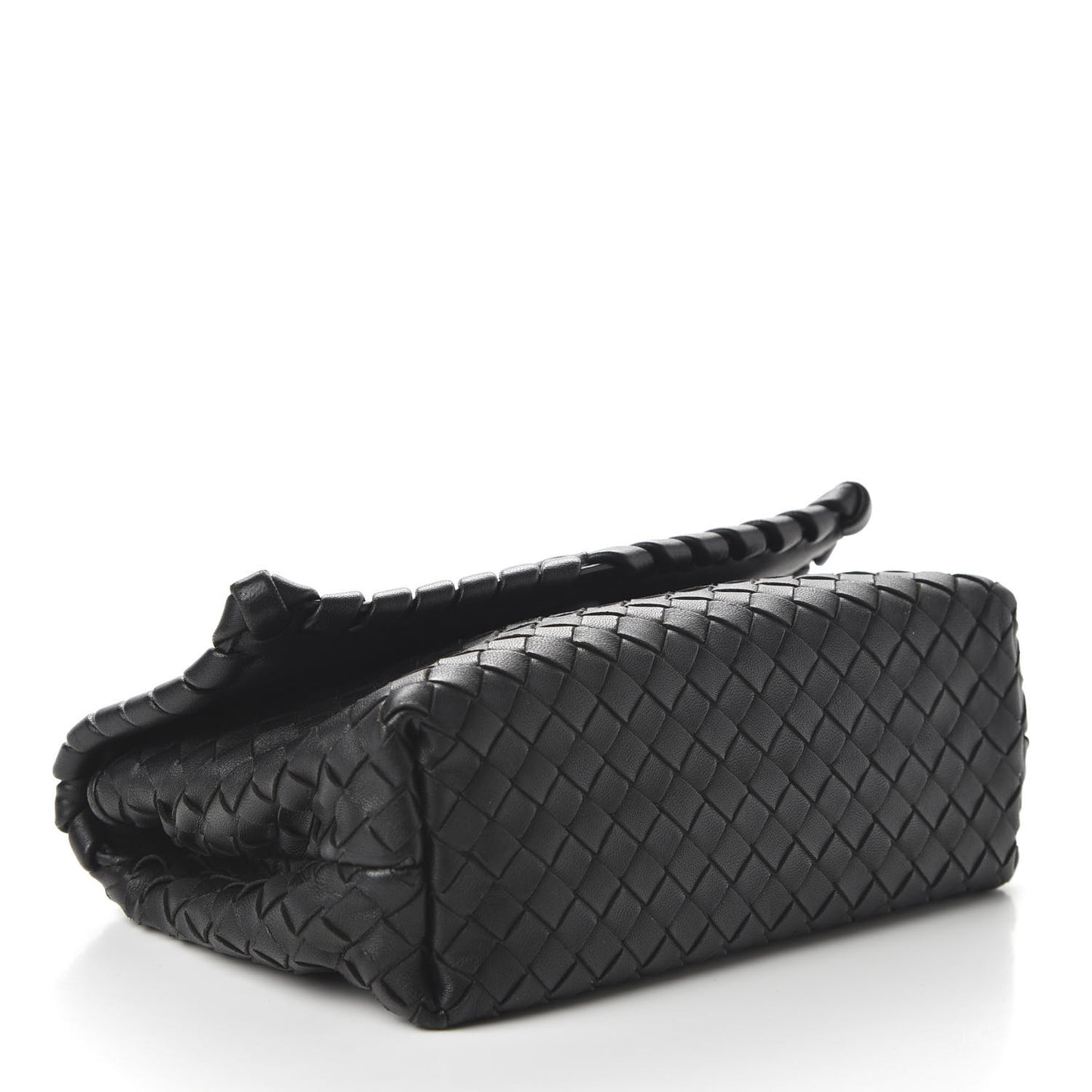 Nappa Intrecciato Baby Olimpia Shoulder Bag Black