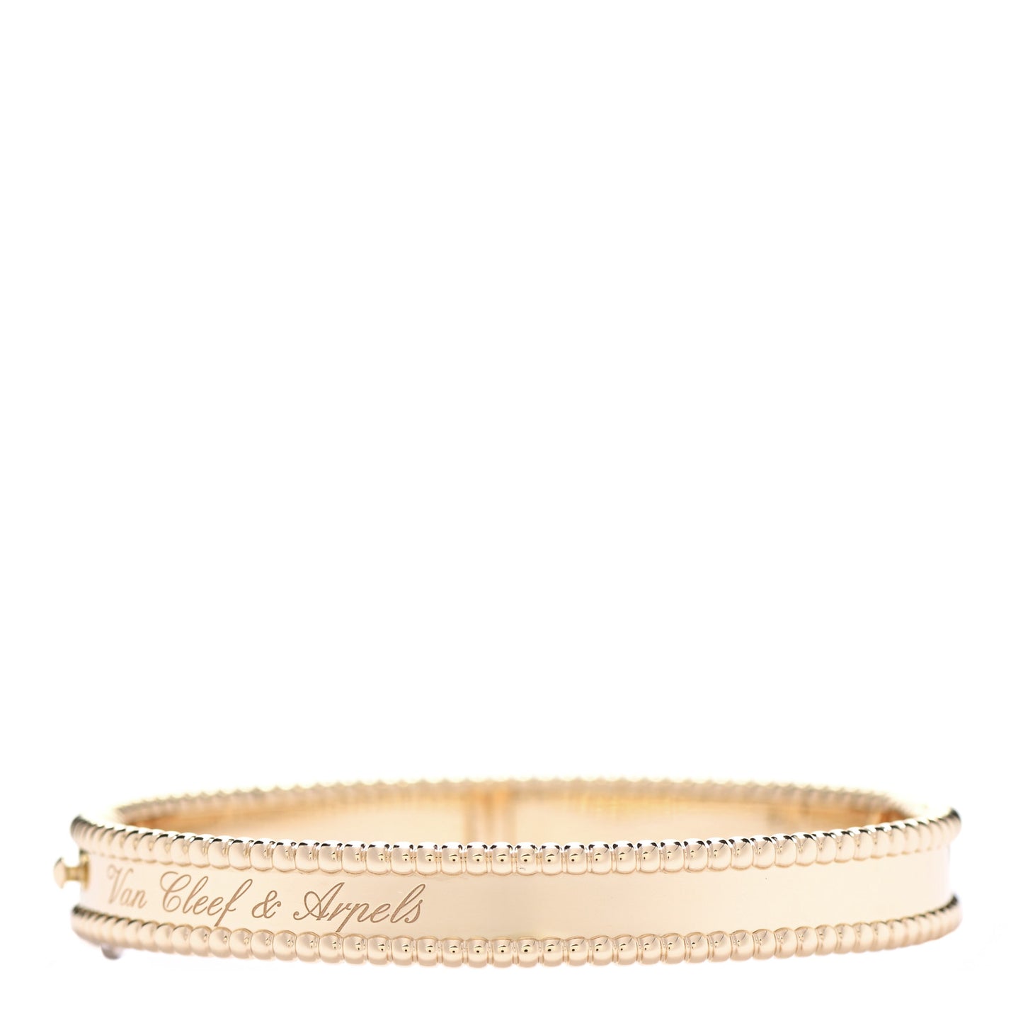 18K Yellow Gold Perlee Signature Bangle Bracelet S