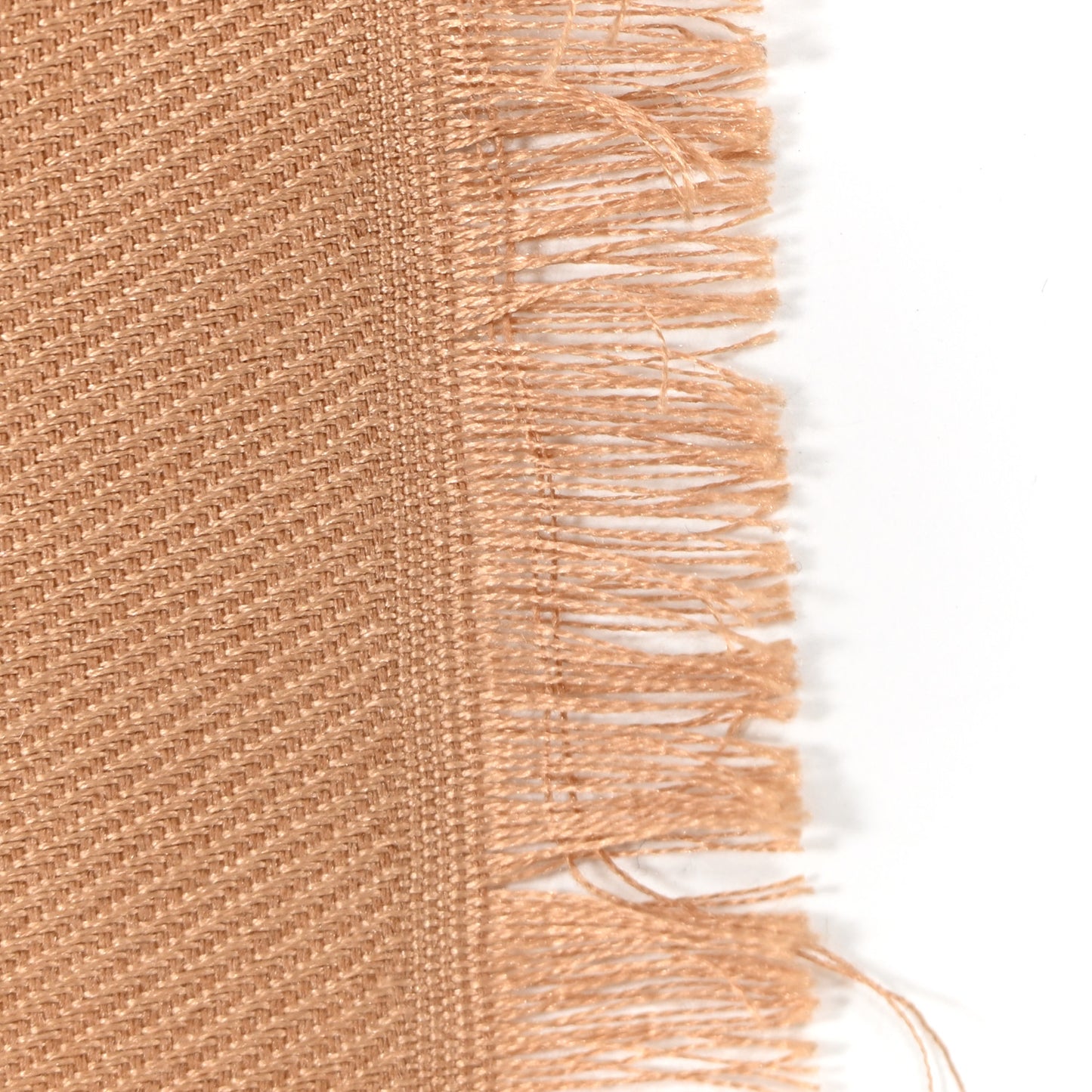 Silk Wool Monogram Shine Shawl Caramel