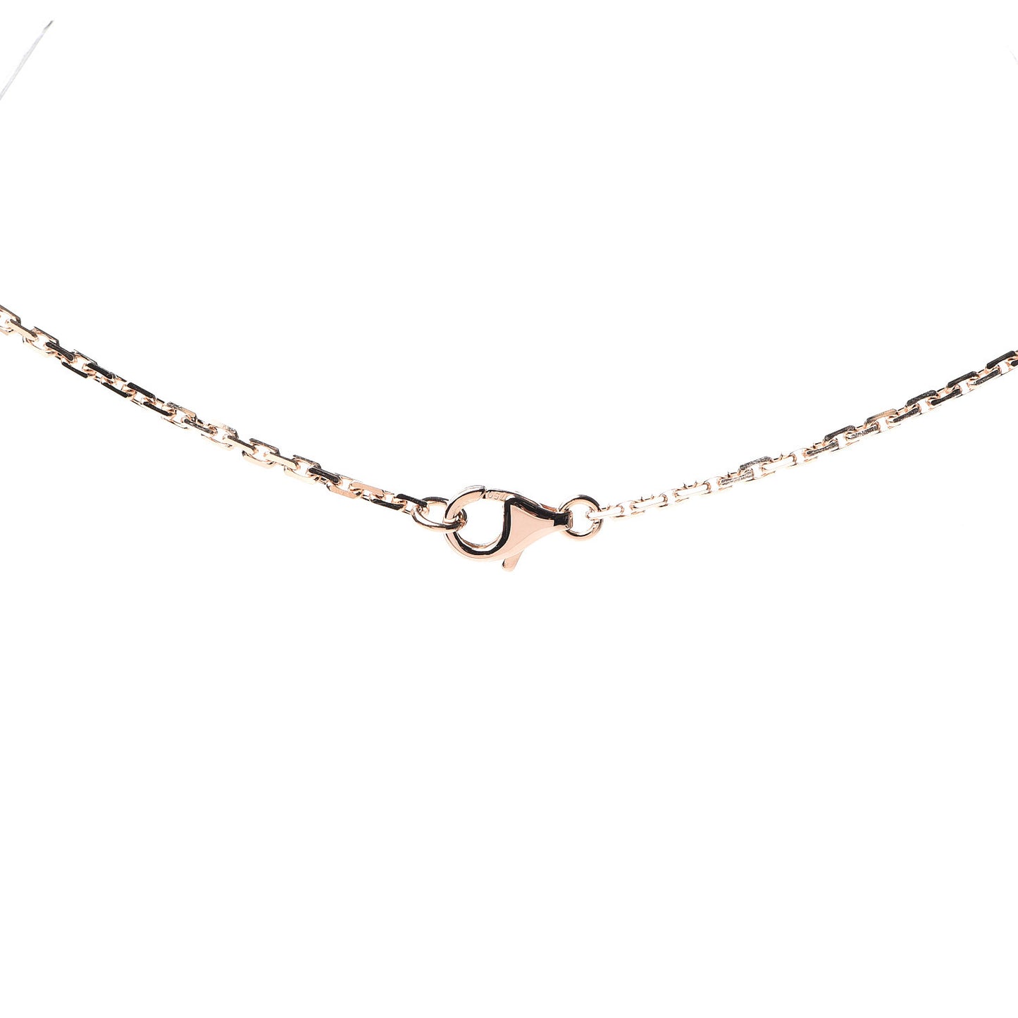 18K Pink Gold Diamond Interlocking LOVE Necklace