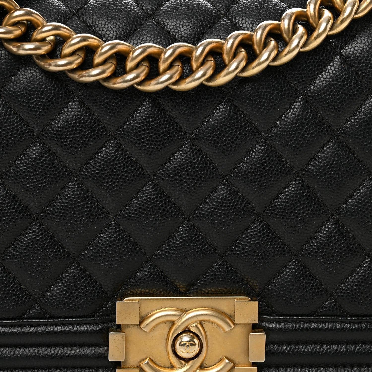 Chanel Caviar Quilted Medium Boy Flap Black 8 of 10