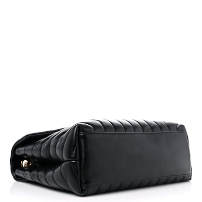 Saint Laurent Calfskin Y Quilted Monogram Medium Loulou Chain Satchel Black 4 of 14