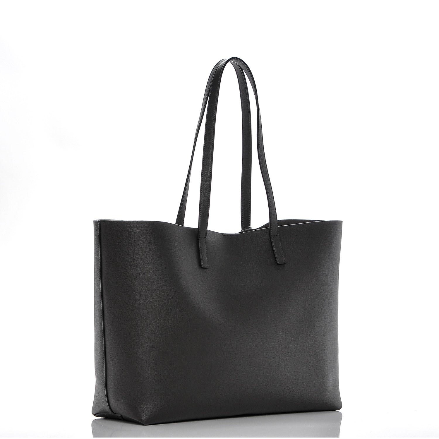 Saint Laurent Calfskin Large Shopping Tote Coal 4 of 7