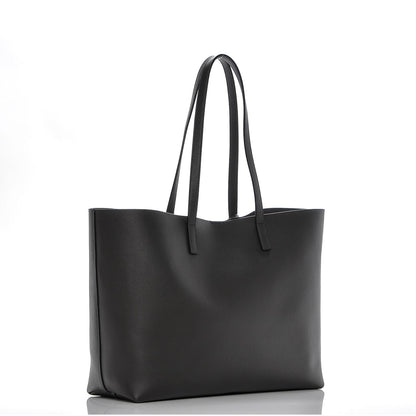 Saint Laurent Calfskin Large Shopping Tote Coal 4 of 7