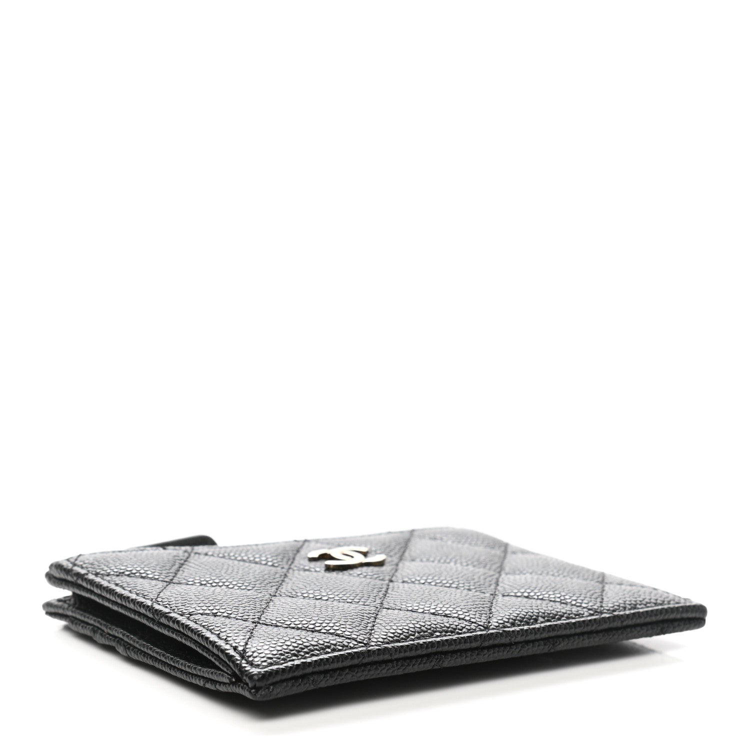 Chanel Caviar Quilted CC Zip Card Holder Black 4 of 8