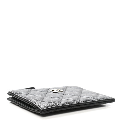 Chanel Caviar Quilted CC Zip Card Holder Black 4 of 8