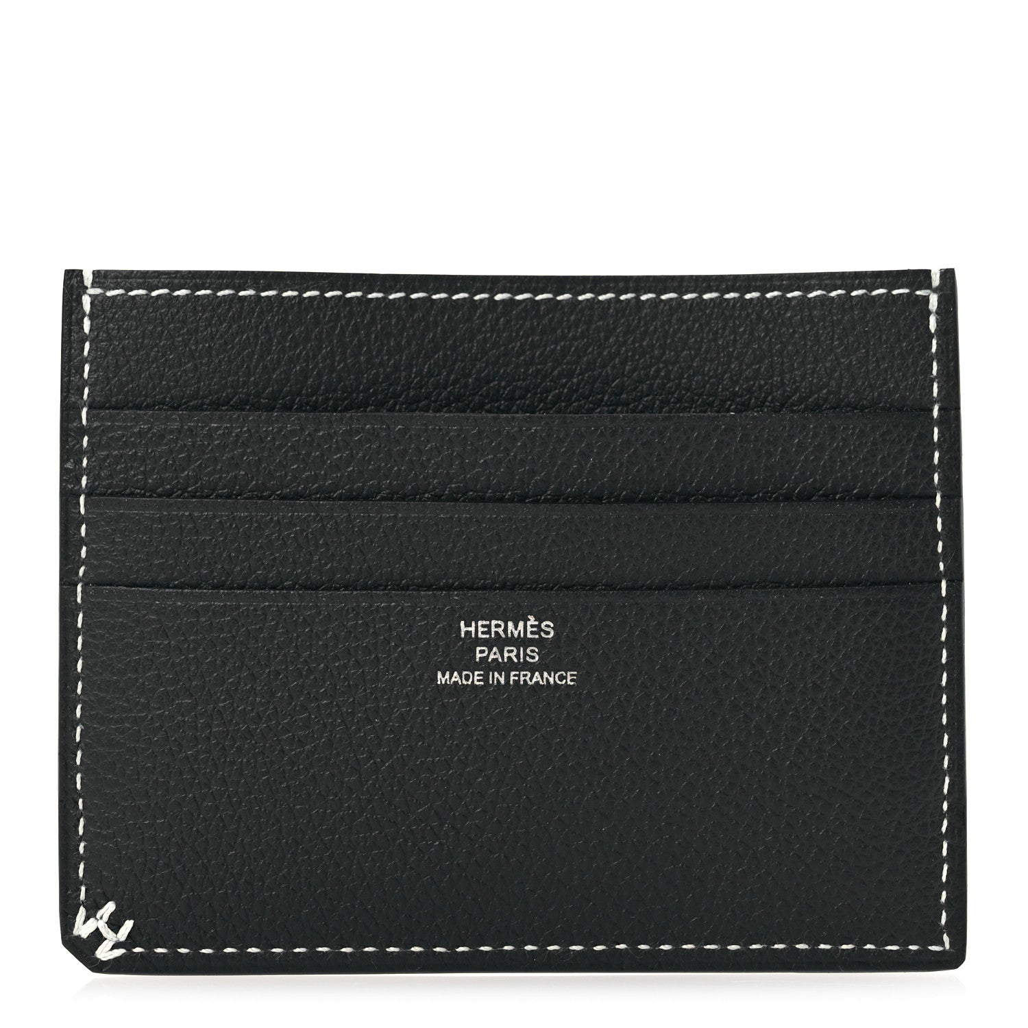 Hermes Evergrain H Sellier Card Holder Black 1 of 10