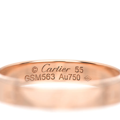 Cartier 18K Pink Gold 3.5mm LOVE Wedding Band Ring 55 7.25 4 of 5