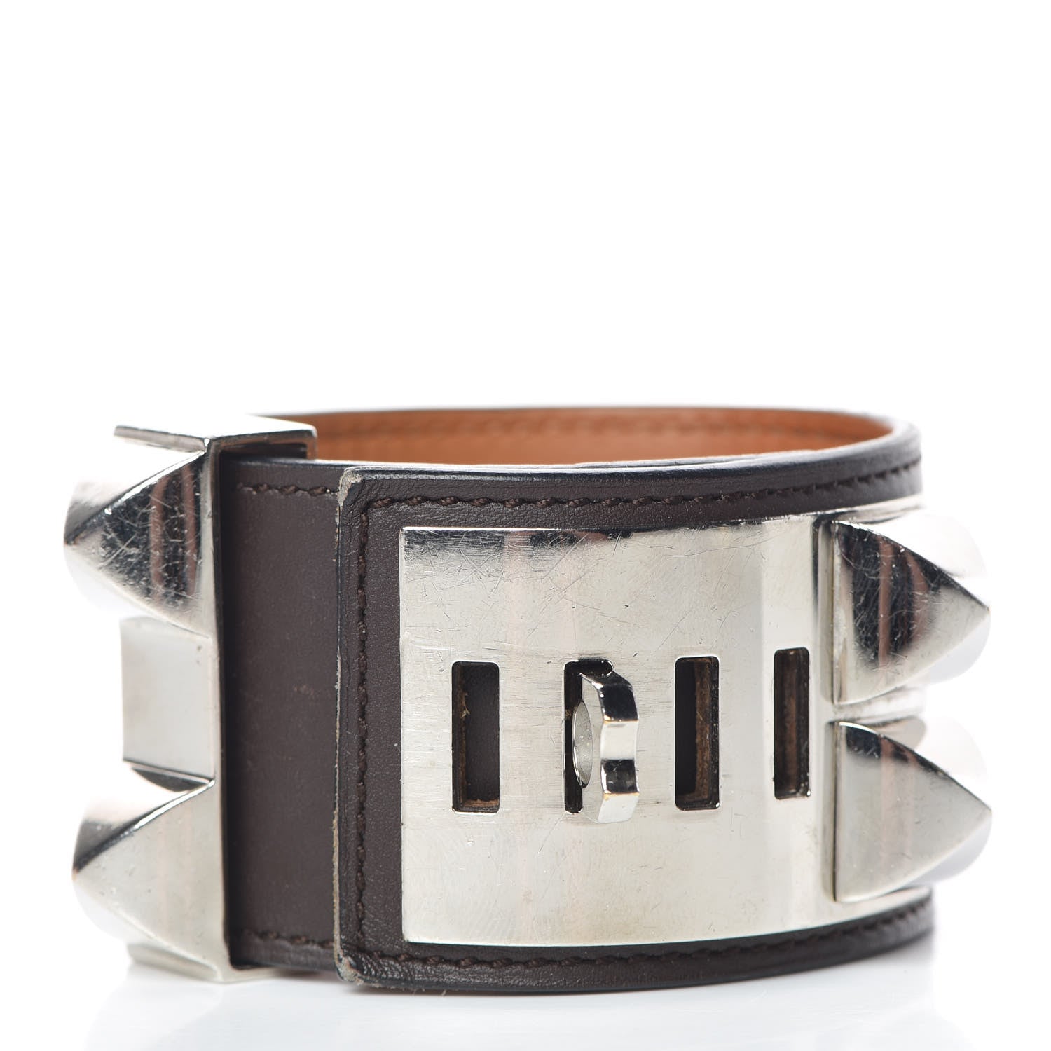 Hermes Box Collier De Chien CDC Bracelet Chocolate 3 of 9