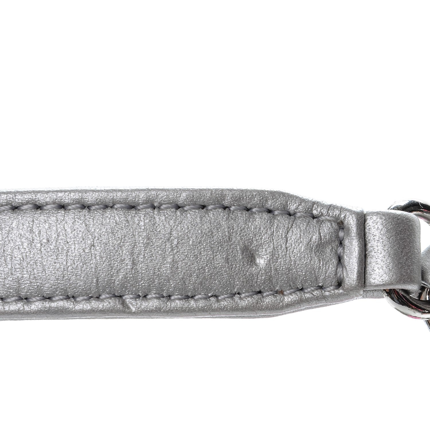 Chanel Metallic Caviar Quilted Medium CC Filigree Vanity Case Silver 8 of 8