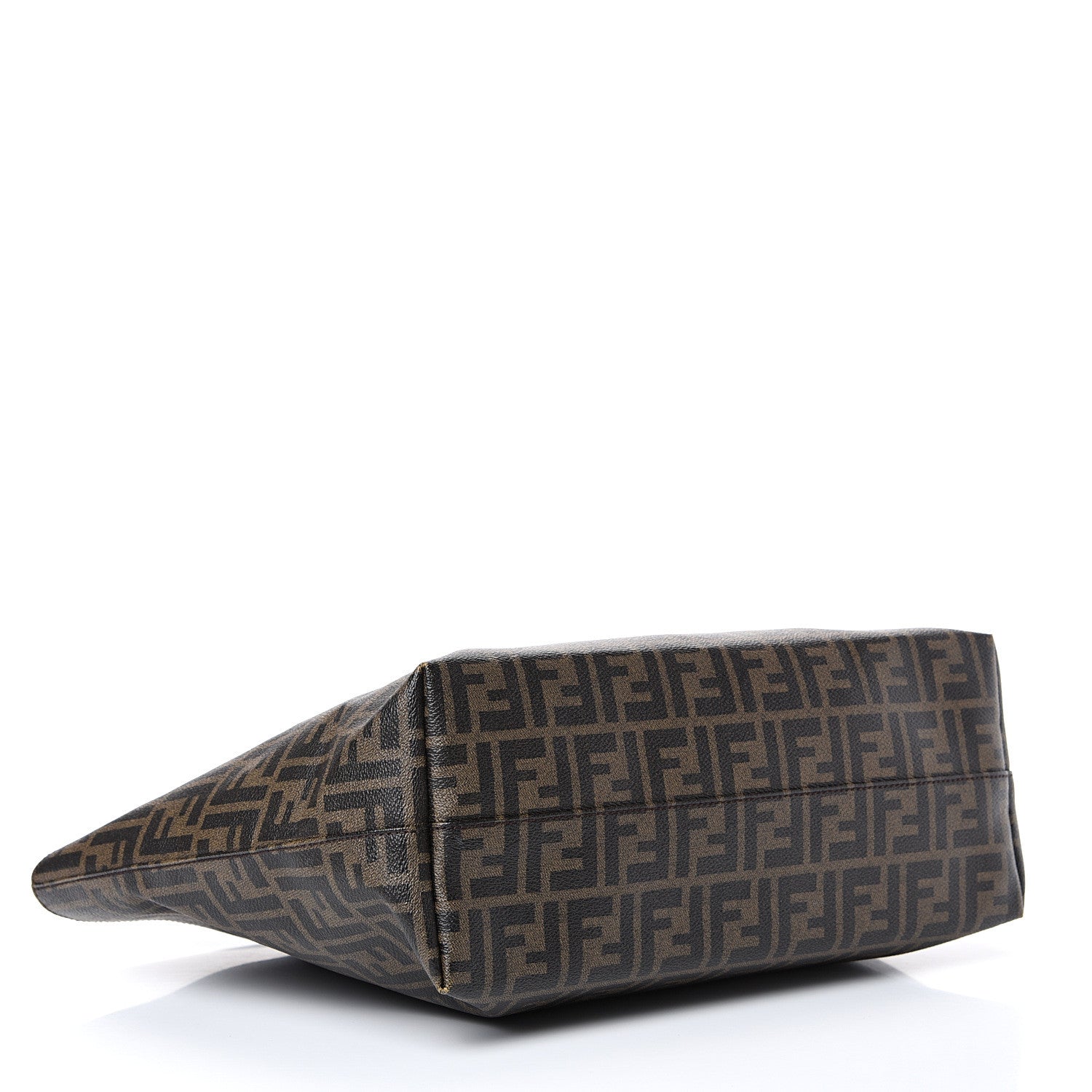 Fendi Zucca Spalmati Medium Roll Tote Tobacco Blue 3 of 15