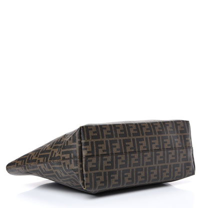 Fendi Zucca Spalmati Medium Roll Tote Tobacco Blue 3 of 15
