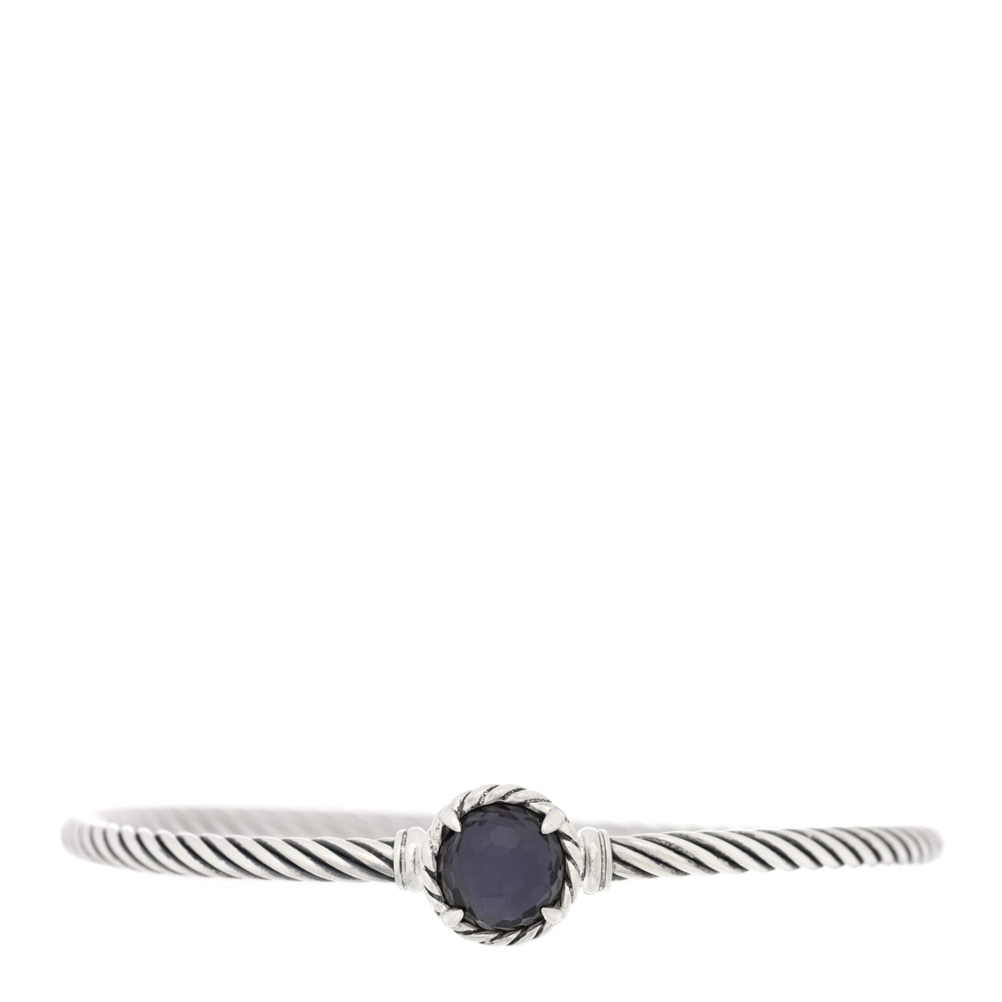 Sterling Silver Black Orchid 3mm Chatelaine Bracelet