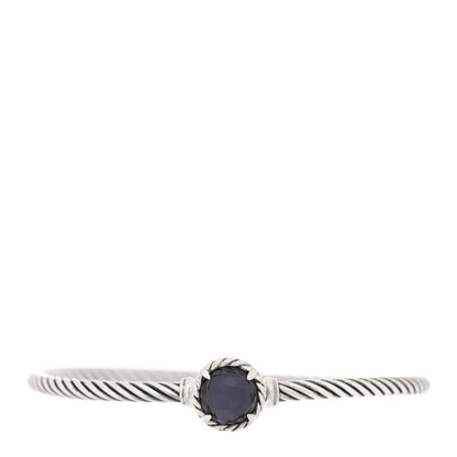 David Yurman Sterling Silver Black Orchid 3mm Chatelaine Bracelet 1 of 3