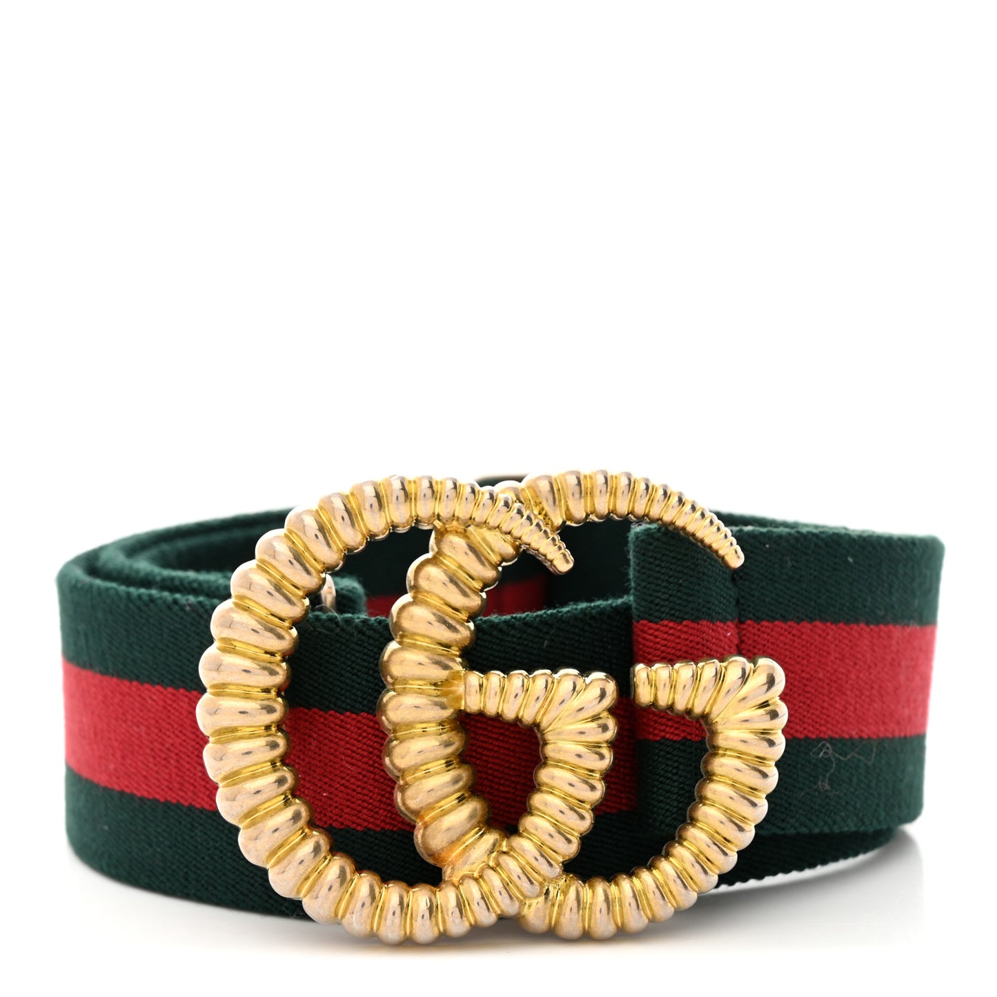Canvas Torchon Double G Web Belt 75 30 Verde