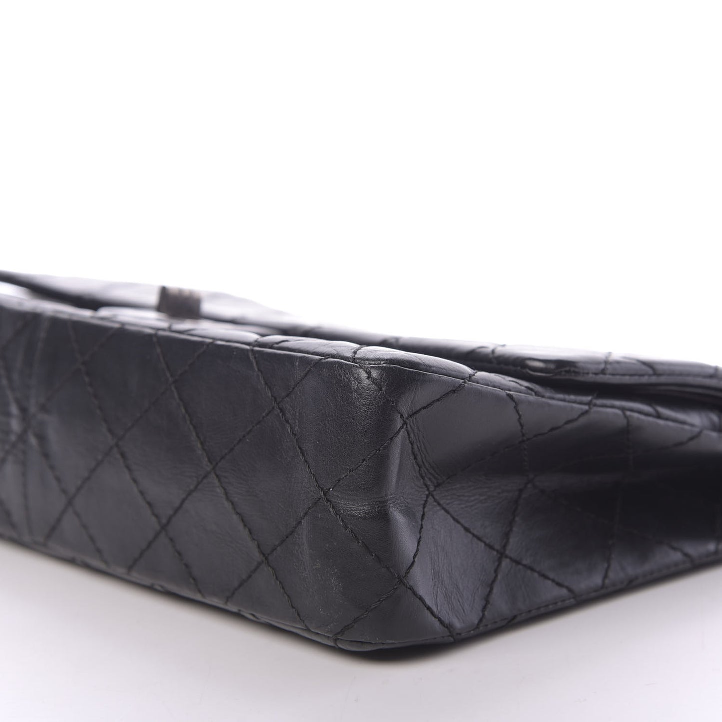 Aged Calfskin Quilted 2.55 Reissue 226 Flap Black